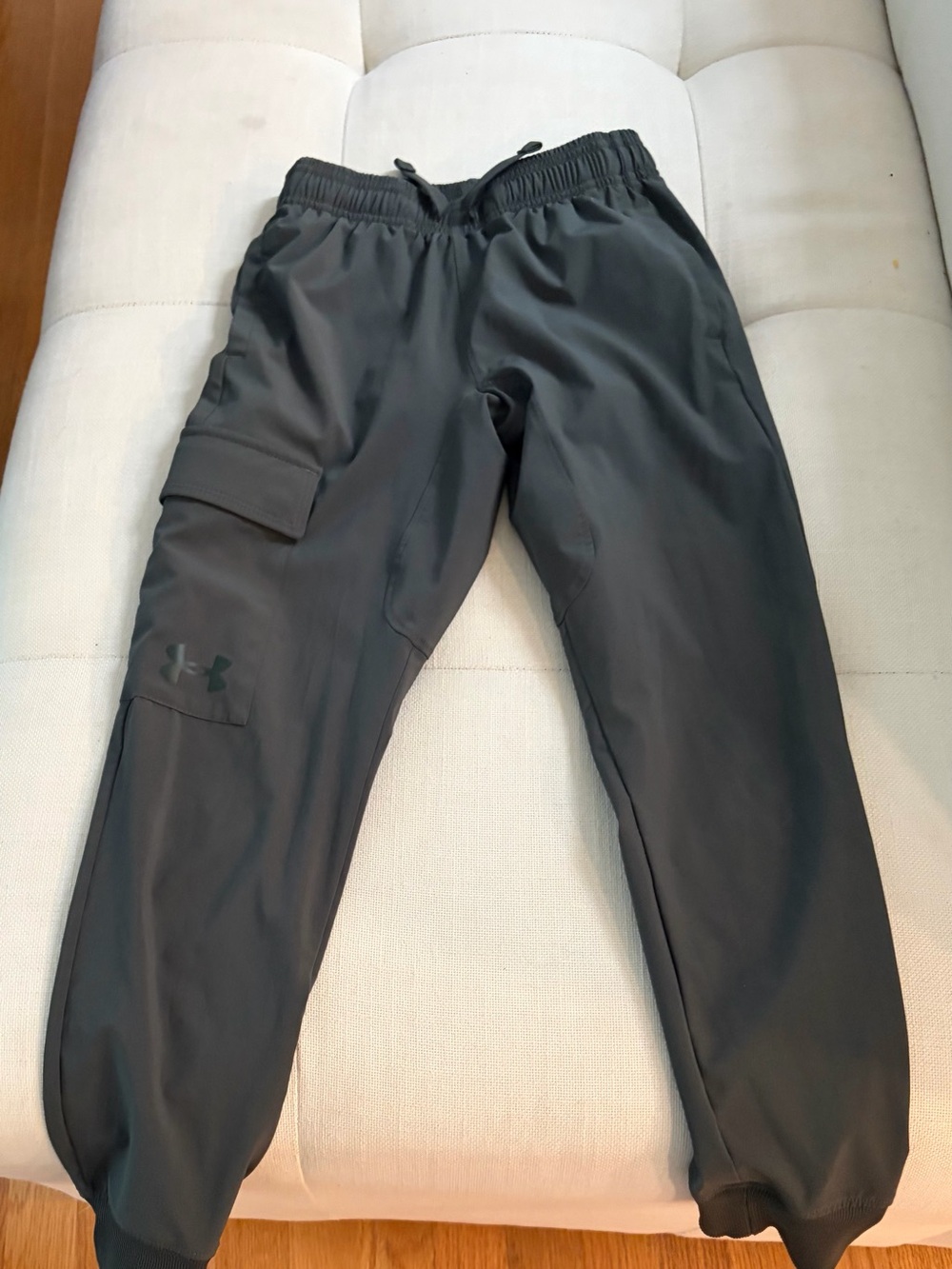 Under Armour boy's  Charcoal and black Athletic Cargo Joggers - 2 items